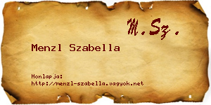 Menzl Szabella névjegykártya